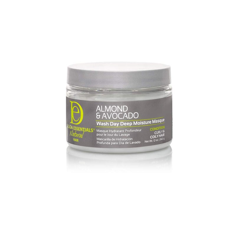 Design Essentials Almond & Avocado Wash Day Deep Moisture Masque, Deep Conditioning Hair Mask with Almond, Avocado & Shea, For Curly & Coily Hair, 12 oz - Image 1