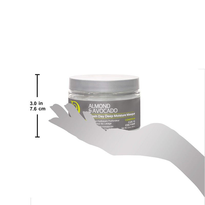 Design Essentials Almond & Avocado Wash Day Deep Moisture Masque, Deep Conditioning Hair Mask with Almond, Avocado & Shea, For Curly & Coily Hair, 12 oz - Image 3