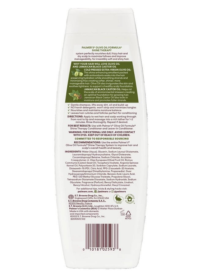 PALMER'S - Olive Oil Formula With Vitamin E Smoothing Shampoo 13.50 Oz (Pack Of 3) - Image 1