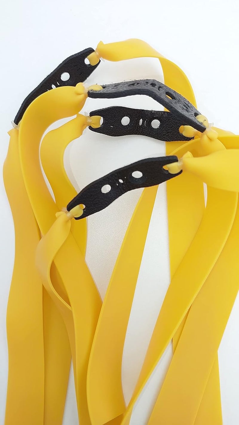 Marksman Precise 4 Pieces of 24CM Length Powerful Fast Rebound Slingshot Replacement Flat Band Catapult Rubber Band Accessories (0.65MM, Precise Flat Band) - Image 2