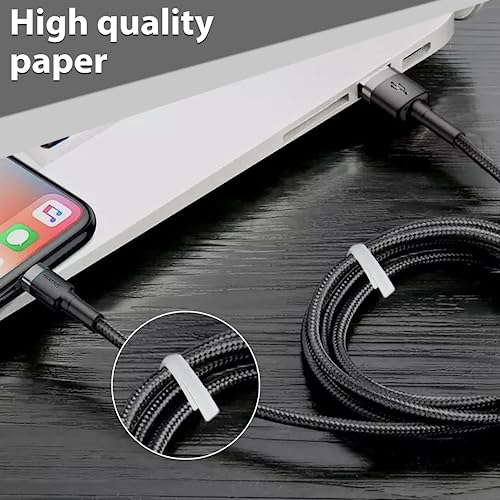 Gadget Beyond 100 Pieces 5" Reusable White Paper Bread Twist Ties, White Twist Ties Bag Ties for Bags Bread Wire Ties Reusable Twist Tie for Treat bags Party Cello Candy Bread Coffee Bags Cake Pops - Image 5