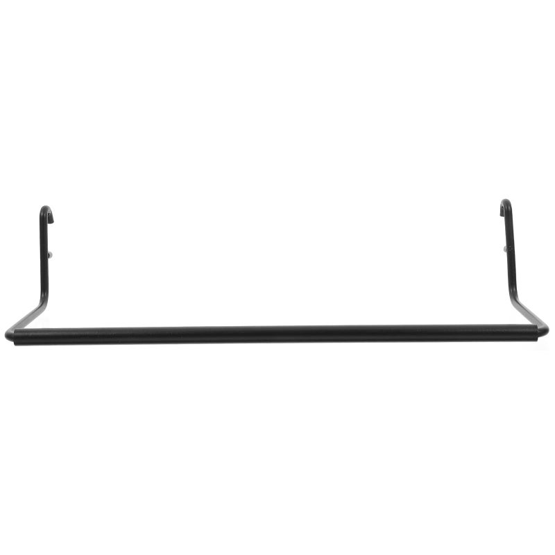 Black Iron Pegboard Paper Towel Holder with Storage Rack for Kitchen and Laundry Room Organization - Image 2