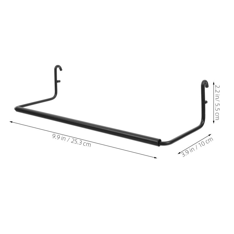 Black Iron Pegboard Paper Towel Holder with Storage Rack for Kitchen and Laundry Room Organization - Image 3