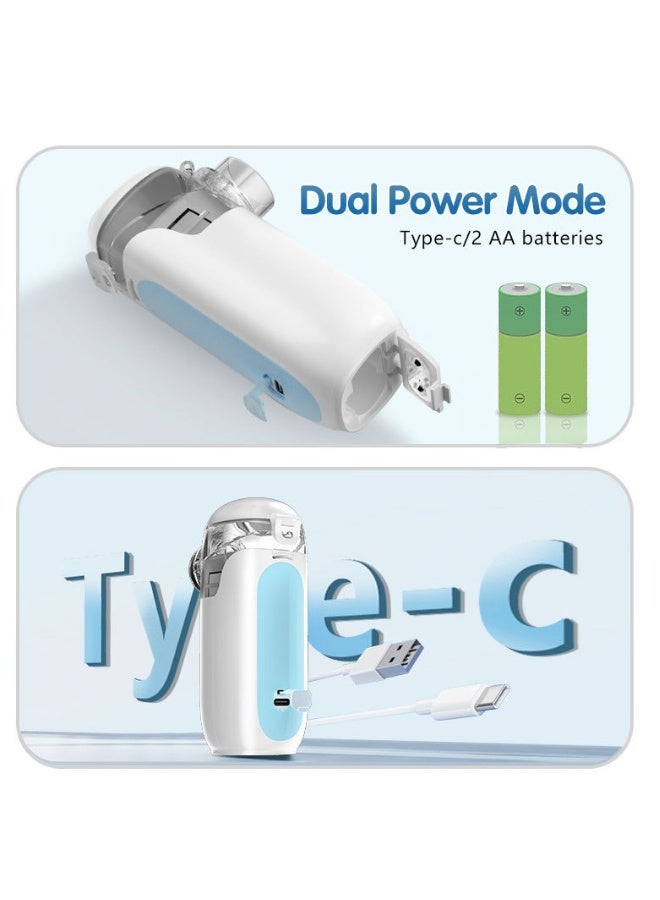 NIBEMINENT Portable Nebulizer Machine for Adults Kids, USB-C Rechargeable Handheld Nebulizer for Breathing Treatment, 2 Adjustable Modes, Efficiency&Quiet, 3 Masks, Travel and Home Use - Image 4