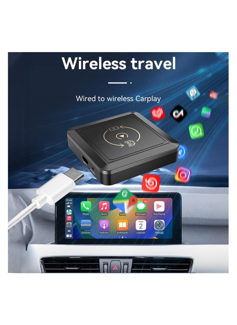 Generic - 2-in-1 Wireless CarPlay Adapter - Convert Wired to Wireless CarPlay Dongle for Seamless Plug & Play Control in OEM Wired CarPlay Vehicles, Compatible with Android & iOS 10.0+ - Image 1