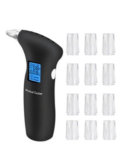 Furtey Professional Breathalysers Blowing Alcohol Tester with 12 Mouthpieces  Digital Display High Accuracy Detector  - Image 1