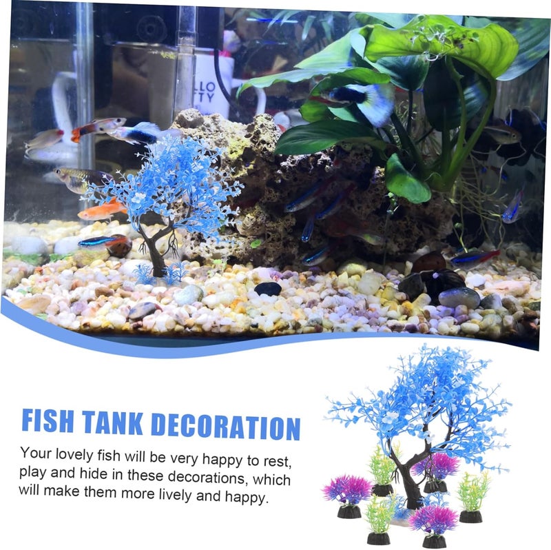 7pcs Artificial Aquarium Grass Plants Lifelike Water Plant Decor for Fish Tank Easy Maintenance Beautiful Landscape Accessory - Image 3
