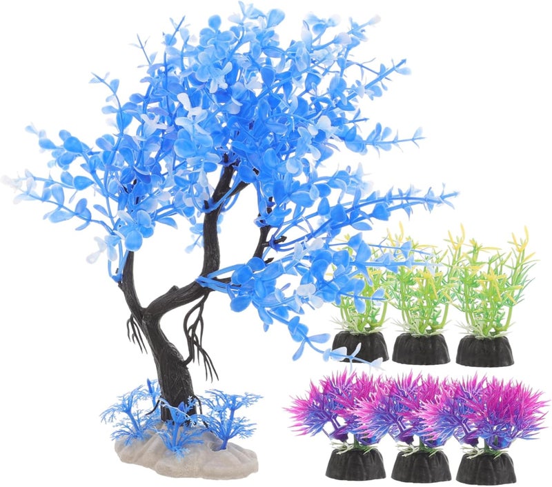 7pcs Artificial Aquarium Grass Plants Lifelike Water Plant Decor for Fish Tank Easy Maintenance Beautiful Landscape Accessory - Image 1