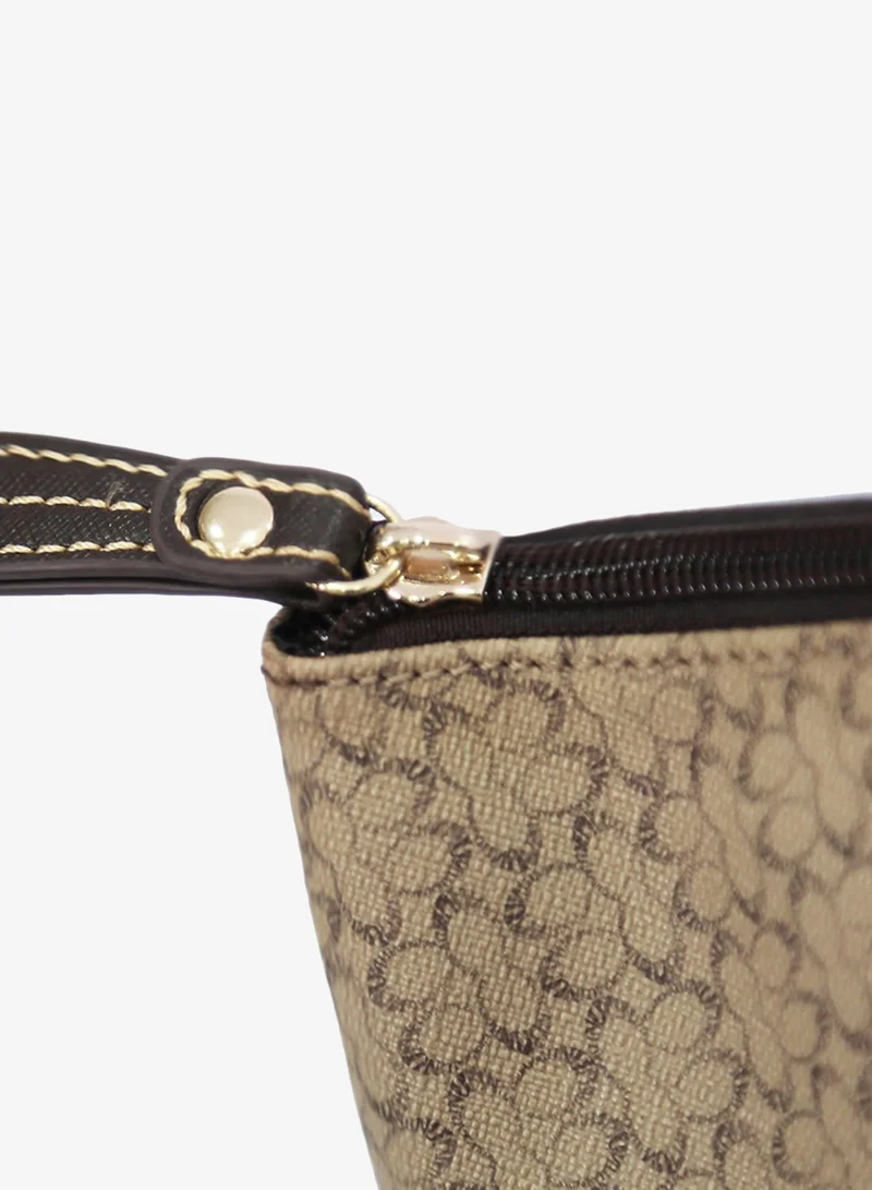 فيكتوريا VICTORIA Womens Leather Handbag 13×15×4 Inches Beige