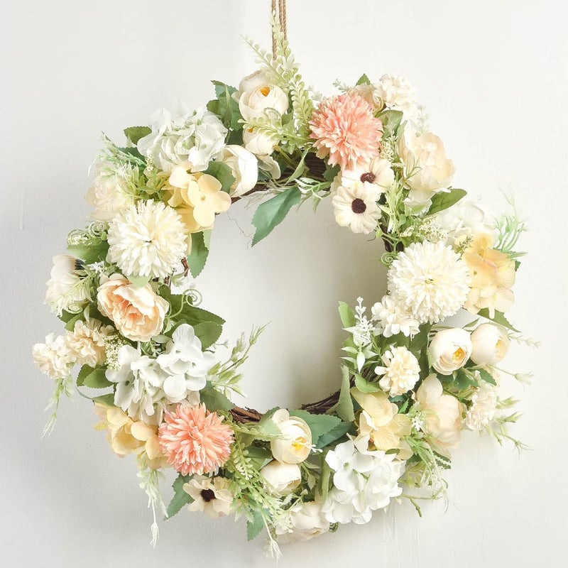 FagusHome 30 Pcs Silk Hydrangea Heads Artificial Flowers Heads and Stems Fake Hydrangea Flowers for Home Wedding Decor (Creamy White) - Image 4