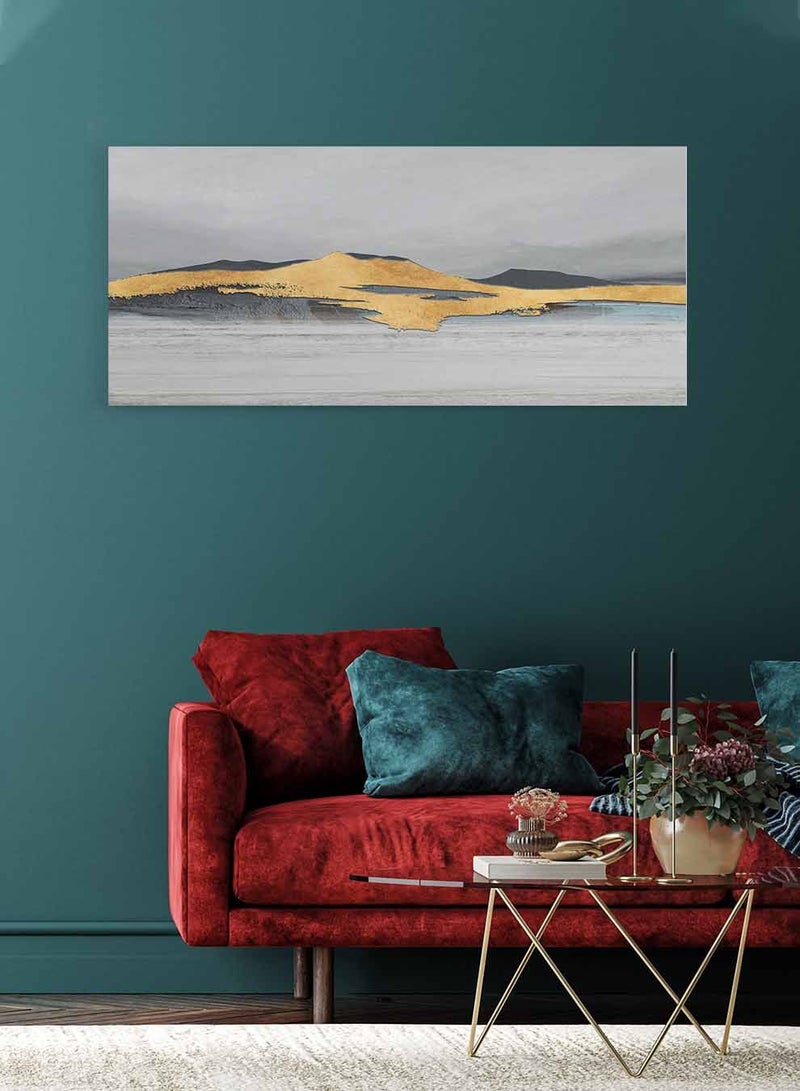 لوحة كانفاس على إطار خشبي بمنظر بانوراما، تصميم فن زيتي لأمواج المحيط، للمنزل، غرفة المعيشة، المكتب، الديكور - Image 4