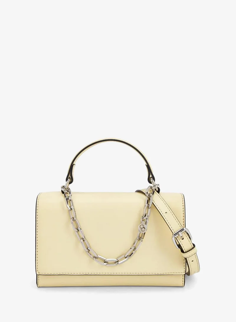 سيليست Solid Satchel Bag With Chain Detail