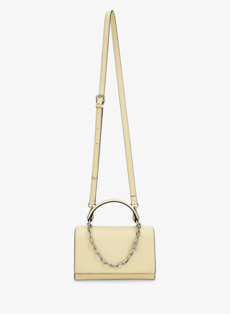 سيليست Solid Satchel Bag With Chain Detail