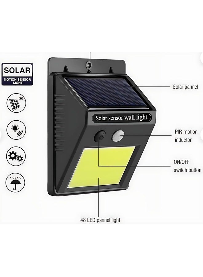 LED Solar Motion Sensor Light - 8 LED Wide Angle Outdoor Wall Lamp, Waterproof Sunlight Lamp for Garden Decoration and Security - Image 3