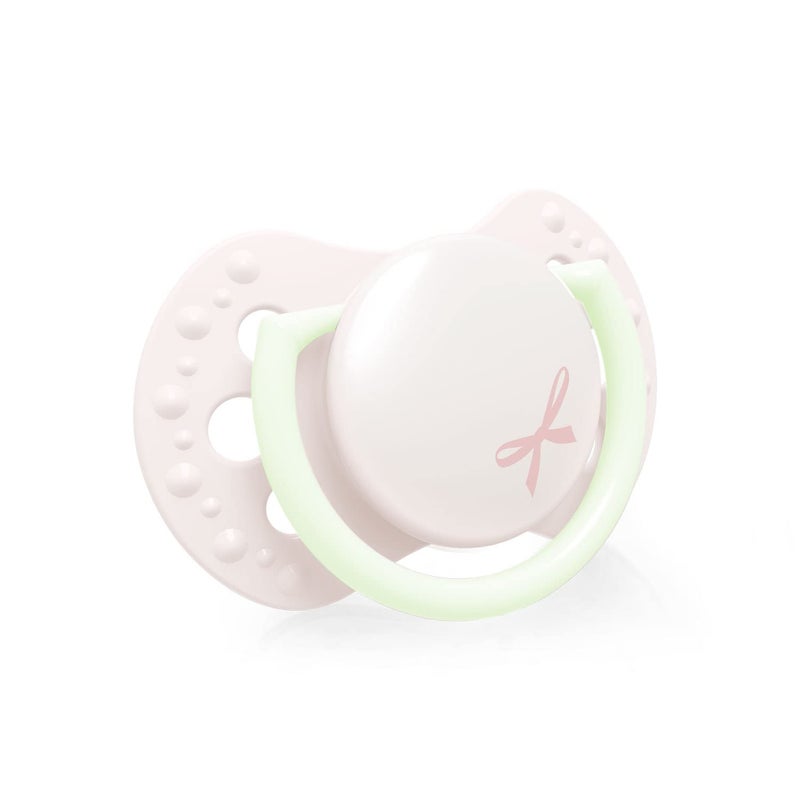 LOVI Soother 0-2 Months, Baby Dummies with Silicone Teat, Dynamic Tip, Baby Shower Girl Collection, 2 Pieces - Image 3