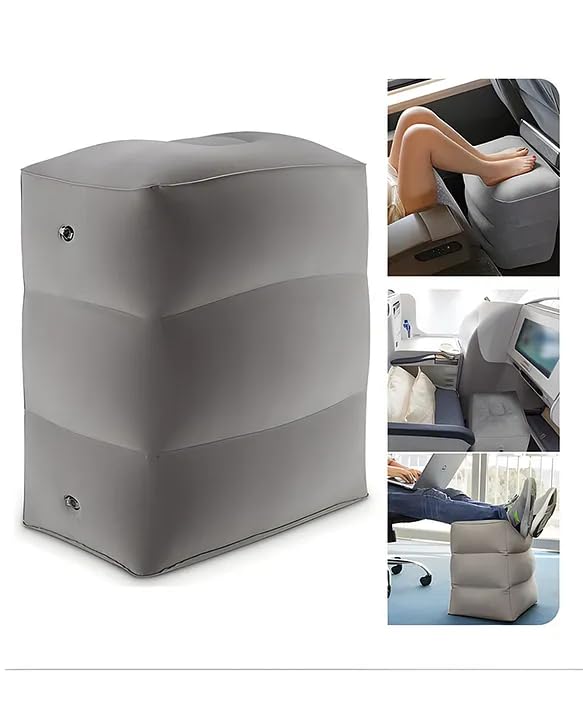 FYCAN Inflatable Foot Rest for Air TravelCar Seat Foot Rest for Kids ToddlerAdjustable 3 Layers Height Leg Rest PillowAirplane Travel Essentials Great for AirplaneOfficeHomeTrainsCarsMulti - Image 2