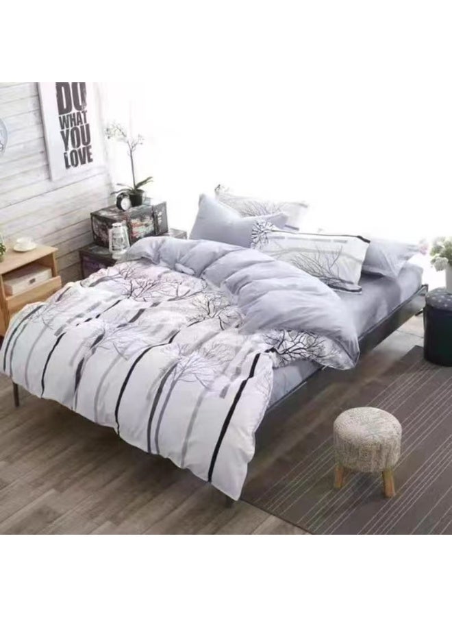 AL RAID King Size 6-Piece Bedding Set – Soft, Durable and Breathable Bed Sheets with Duvet Cover, Deep Pocket Fitted Sheet & 4 Pillowcases – All-Season Comfort