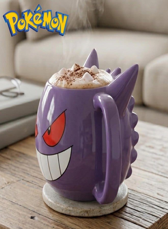 Silver Buffalo Pokemon Gengar Tongue No Legs Ceramic 3D Sculpted Mug, 20 Ounces - Image 2