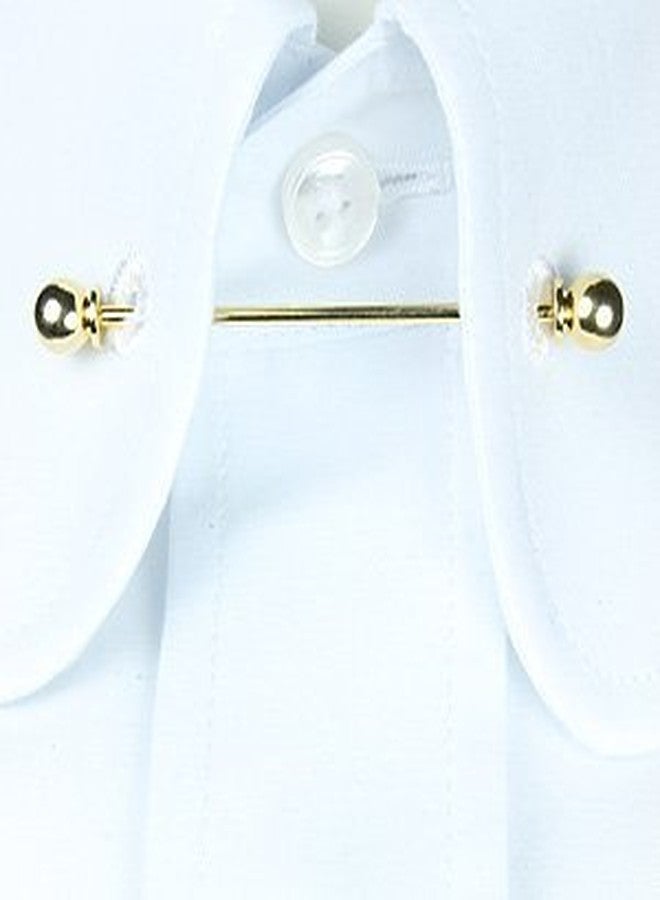 Tripin Golden Collar Bar with Removable Chain for Men Women Kids Corporate Party French Cuff Shirts Shirt Suit Blazer in A Gift Box TNSPGOLD377 (PACK OF 2) - Image 2