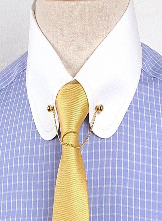Tripin Golden Collar Bar with Removable Chain for Men Women Kids Corporate Party French Cuff Shirts Shirt Suit Blazer in A Gift Box TNSPGOLD377 (PACK OF 2) - Image 3
