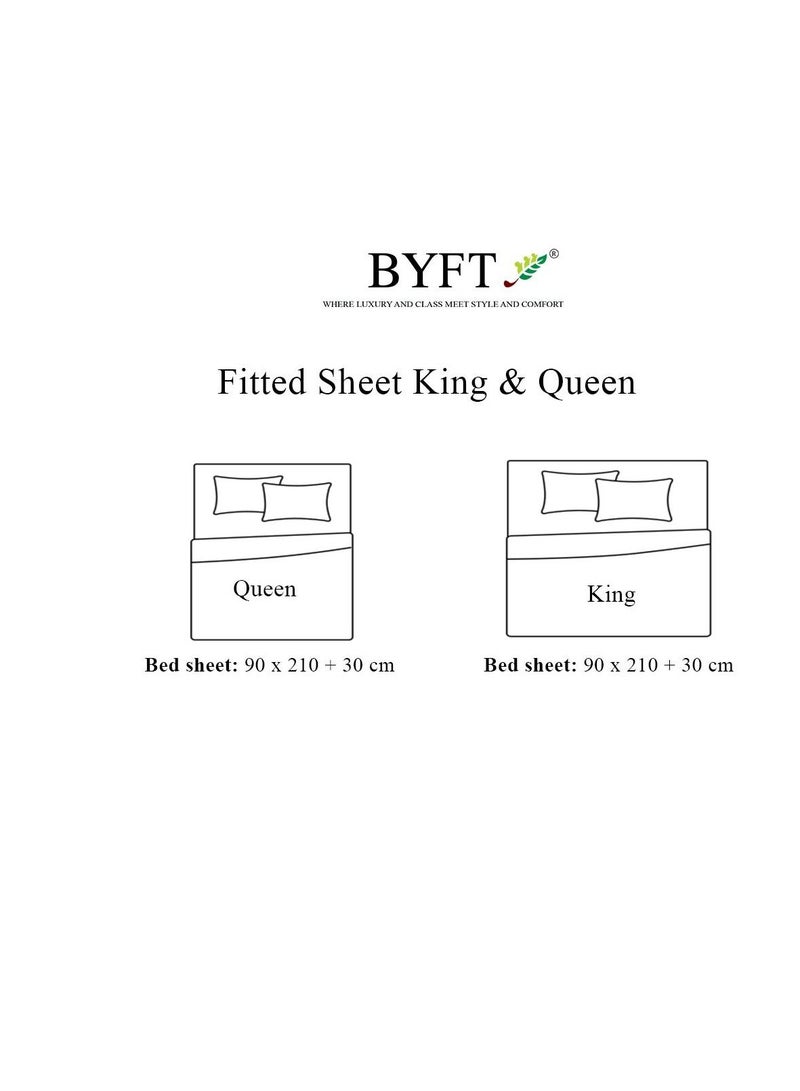 Orchard Exclusive (White) Queen Size Fitted Sheet 160x210 Cm (Set of 1 Pc)  Cotton percale Weave, Soft and Luxurious, High Quality Bed linen -180 TC