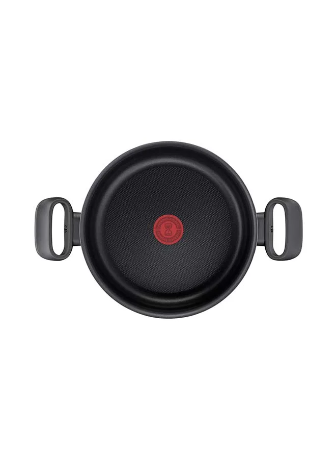 Tefal Tempo Flame 20 cm Non-Stick Casserole with Lid, Red, Aluminium, C3044483
