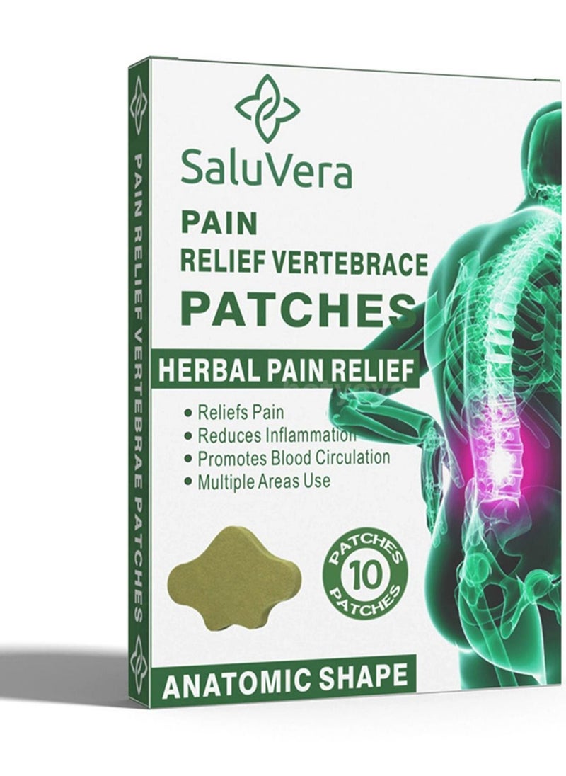 SaluVera Pain Relief Patches – Large Patch Maximum Strength - Pain Relieving Patch - Back Patches for Pain - Muscle and Joint Heat Patches for Pain Relief Patch - 10 Hot Pain Patches… 