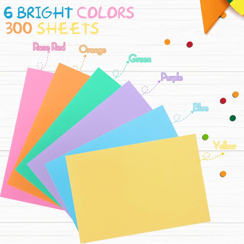Fainne 300 Pcs Blank Index Cards 180 Gsm Thick Card Stock Assorted Color Neon Blank Flash Cards Colorful Study Notecards for Organizing(4 x 6 Inch,Bright Colors) - Image 3