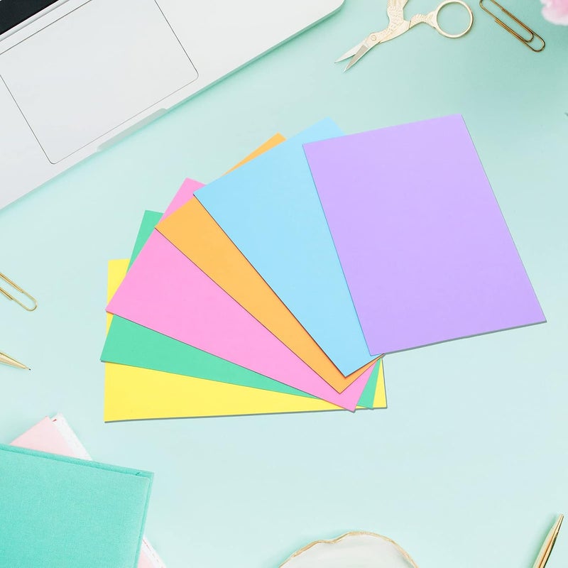 Fainne 300 Pcs Blank Index Cards 180 Gsm Thick Card Stock Assorted Color Neon Blank Flash Cards Colorful Study Notecards for Organizing(4 x 6 Inch,Bright Colors) - Image 4