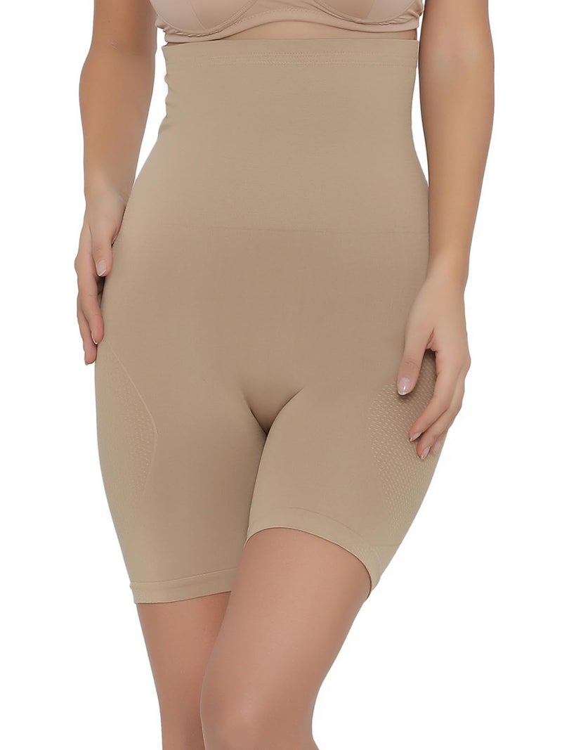 Clovia Women's 4-in-1 Shaper - Tummy, Back, Thighs, HIPS (SW0025R24_Beige_S/M) - Image 1
