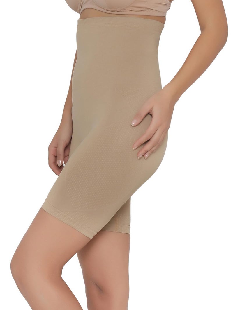 Clovia Women's 4-in-1 Shaper - Tummy, Back, Thighs, HIPS (SW0025R24_Beige_S/M) - Image 3