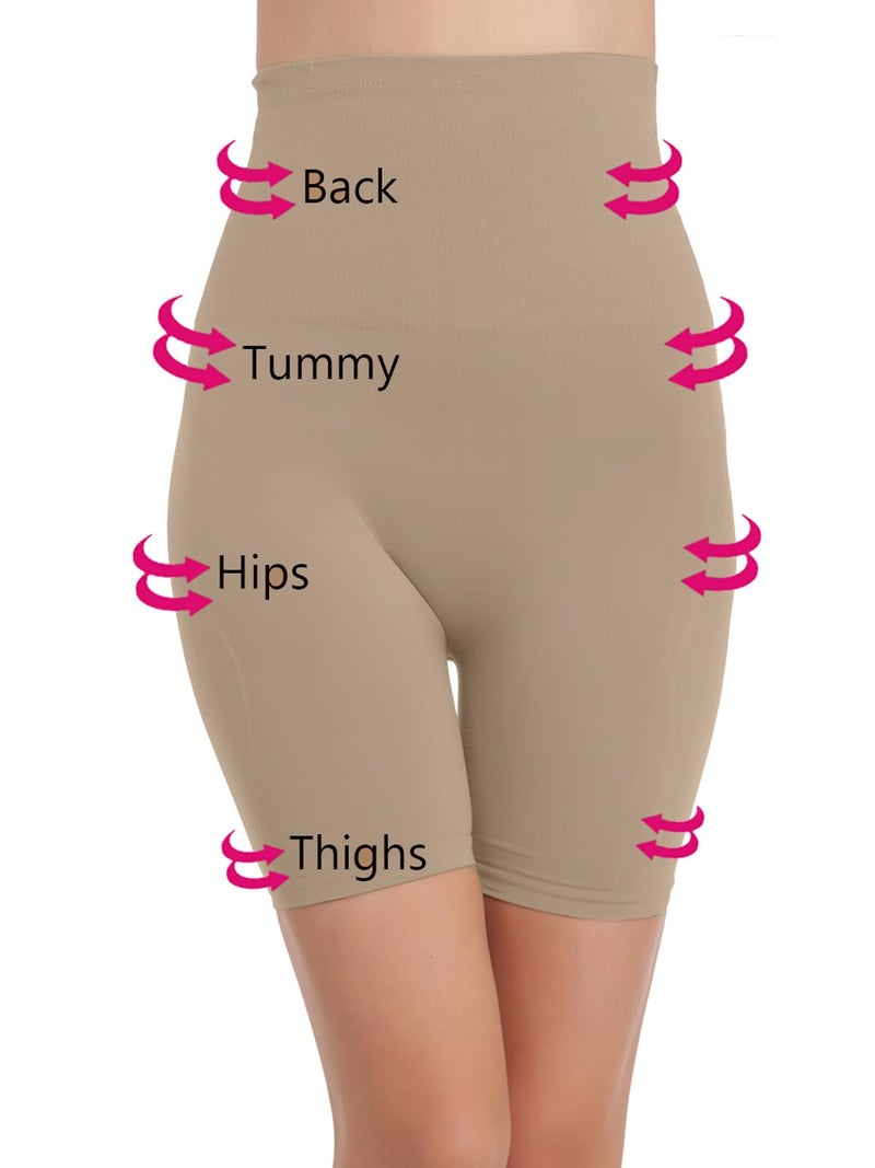 Clovia Women's 4-in-1 Shaper - Tummy, Back, Thighs, HIPS (SW0025R24_Beige_S/M) - Image 2