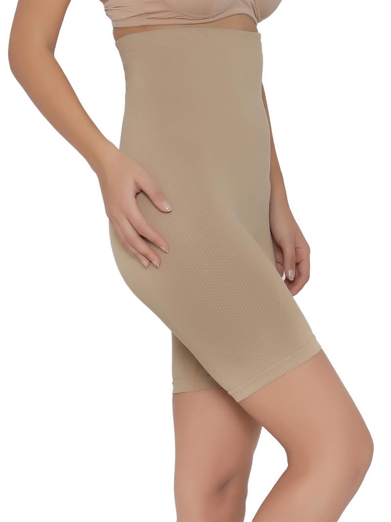 Clovia Women's 4-in-1 Shaper - Tummy, Back, Thighs, HIPS (SW0025R24_Beige_S/M) - Image 4