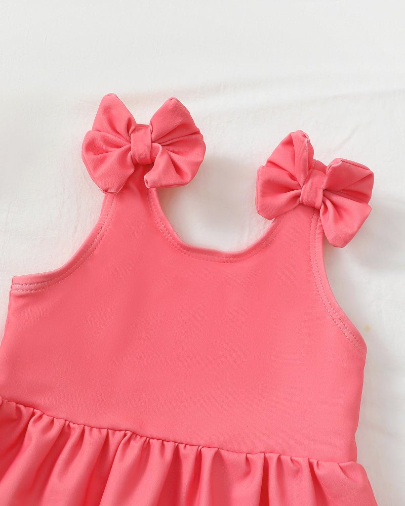 Mioglrie Baby Swimsuit Girl 6 9 12 Months Baby Bathing Suit Girl Two Piece Green Red Bikini Summer Beach Swimwear Infant Tankini Set - Image 5