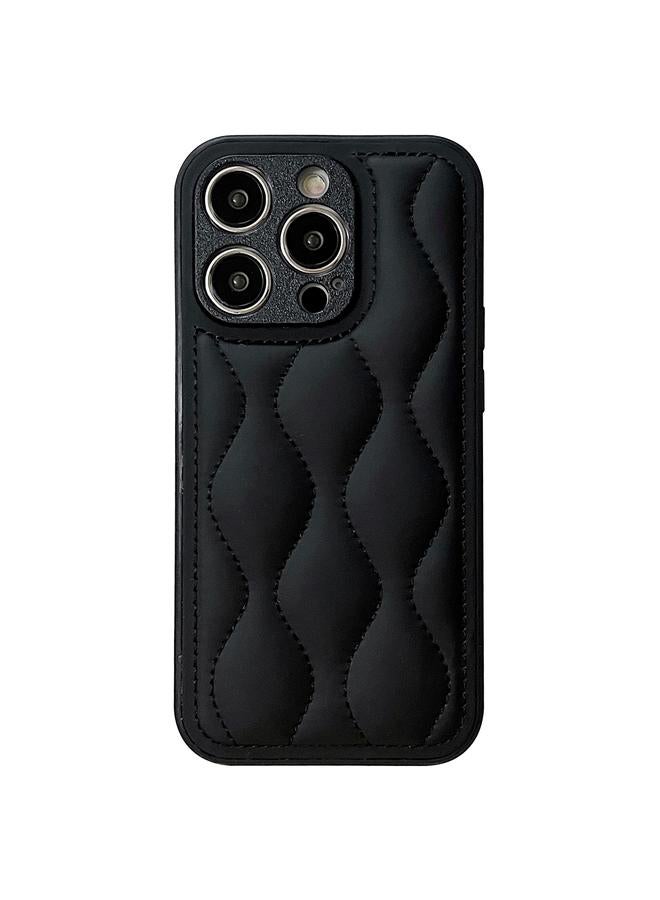 S-TOP Case For iPhone 13 Pro Fine Hole 8-shaped Texture Eiderdown Airbag Phone Case - Image 1