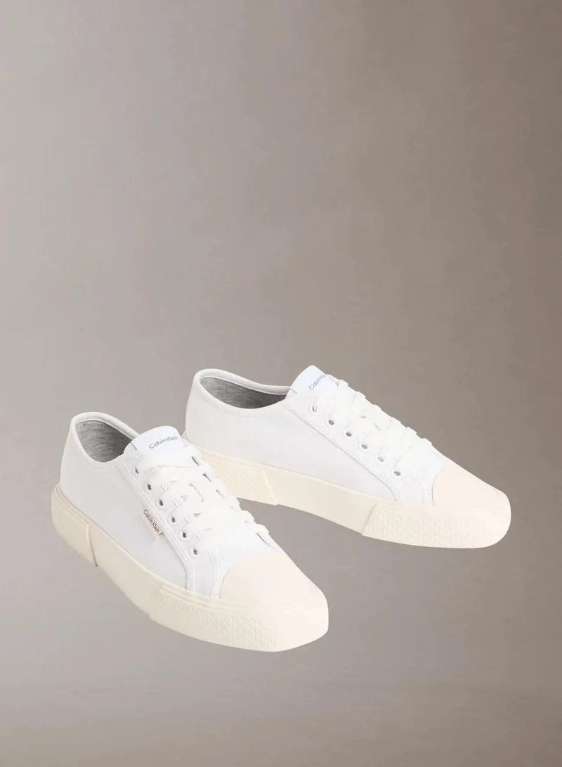 Calvin Klein Bright White CK Luna - Canvas Emblem Logo Trainers for Women | Best Price UAE
