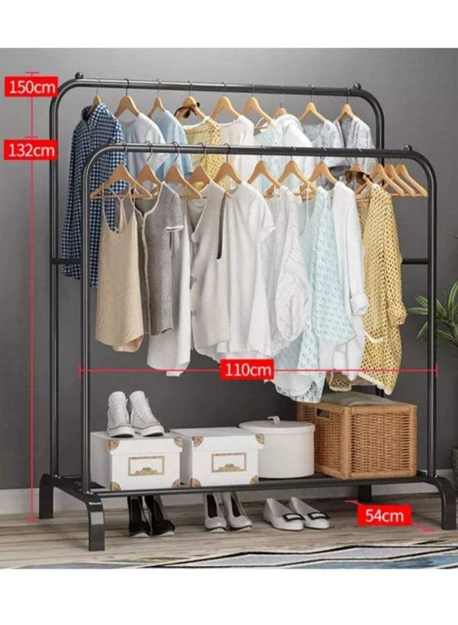 إيه جي دي علاقة ملابس معدن منظم وحامل ملابس أسود 110*54*150(132)سم - Image 3