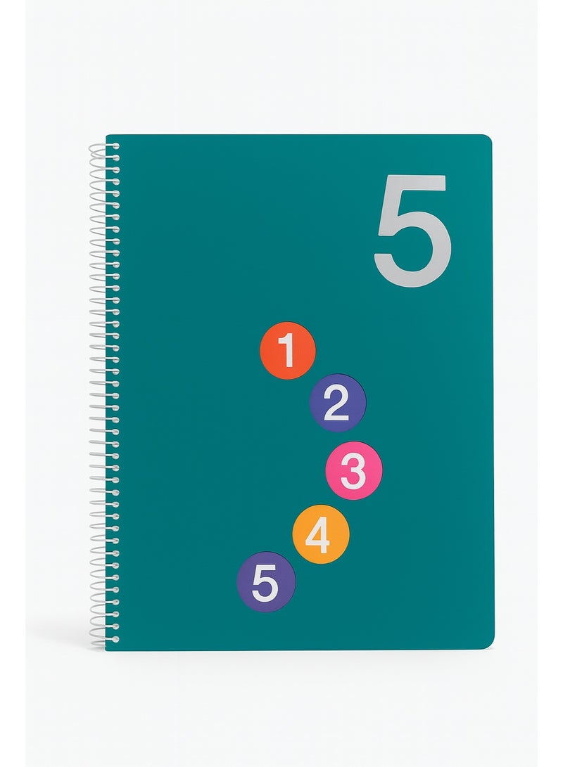 Borg El Arab A4 Plastic Wirebound Sketchbook 5 Sectors 200 Sheets  - Image 1