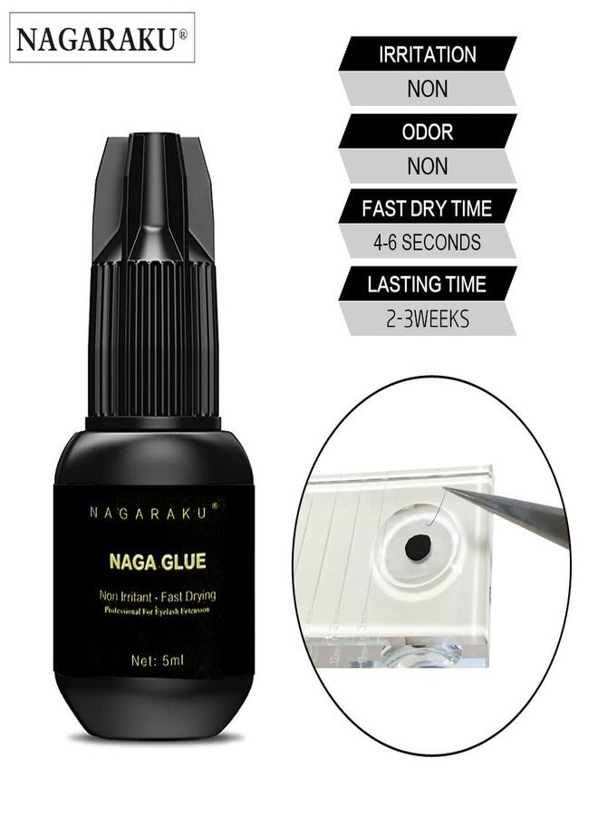 NAGARAKU Eyelash Extension Glue Makeup 5ml No Simulation Low Smell Fast Drying Magnetic Eyelashes Glue (Mild Glue) - Image 3
