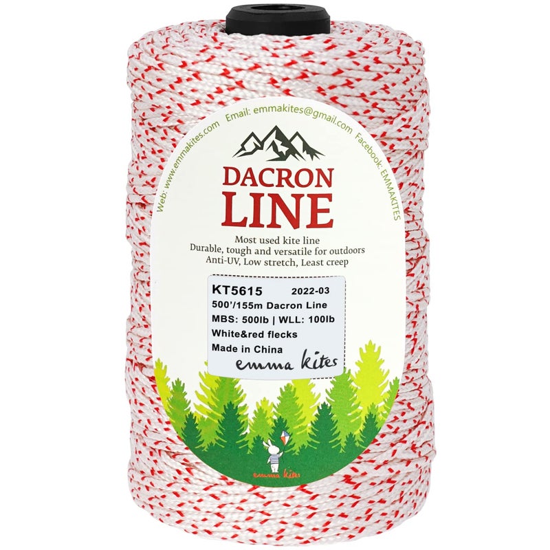emma kites 500LB 500Ft Braided Kite String Dacron Polyester Cord Spool Kite Line for Large Kite Flying Outdoor Tactical Craft Low Stretch Heavy Duty - Image 3