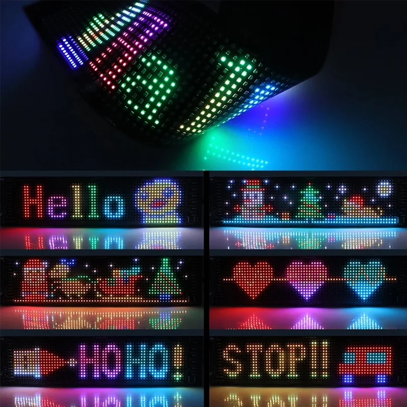 AYT Powermaster PM-23821 12X47CM Scrolling Text LED Signboard Auto Vehicle Rear Colorful Text Signboard Phone Controlled