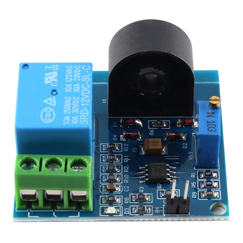 وحدة مرحل استشعار التيار المتردد من 12V 5A عبوة من 2 قاطع دائرة التيار الزائد القابل للضبط مرحل تيار 12V لأتمتة الصناعية HVAC - Image 3