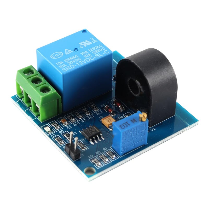 وحدة مرحل استشعار التيار المتردد من 12V 5A عبوة من 2 قاطع دائرة التيار الزائد القابل للضبط مرحل تيار 12V لأتمتة الصناعية HVAC - Image 4