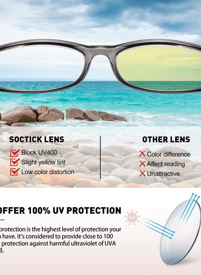 SOCTICK 5-Pack Reading Glasses Blue Light Blocking, Reading Glasses for Women with Comfort Spring Hinges 1.5 - Image 4
