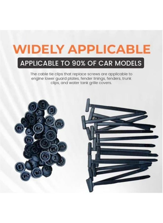 20PCS Nylon Universal Cable Tie Buckle Durable Strong Self Locking Reusable For Home Office Car Warehouse Electronics Wire Management - Image 4