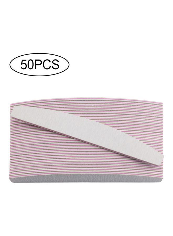 NIBEMINENT 50-Piece Sandpaper Nail File Pink/Grey - Image 5