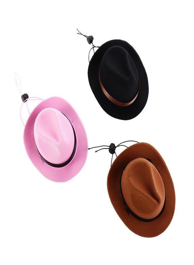 Kopida 3Pcs Pet Dog Cowboy Hat Adjustable Buckle Pet Hat Puppies Cowboy Cowgirl Cosplay Caps for Pet Cosplay Photo Props Accessories - Image 3