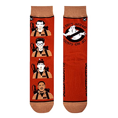 Odd Sox – Ghostbusters No Ghosts Logo Crew Socks – Official Licensed Novelty Unisex Socks – Large Size Comfy Cotton Blend – Fun 80’s Movie Gift - Image 5