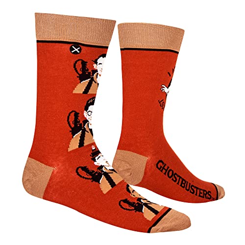 Odd Sox – Ghostbusters No Ghosts Logo Crew Socks – Official Licensed Novelty Unisex Socks – Large Size Comfy Cotton Blend – Fun 80’s Movie Gift - Image 3
