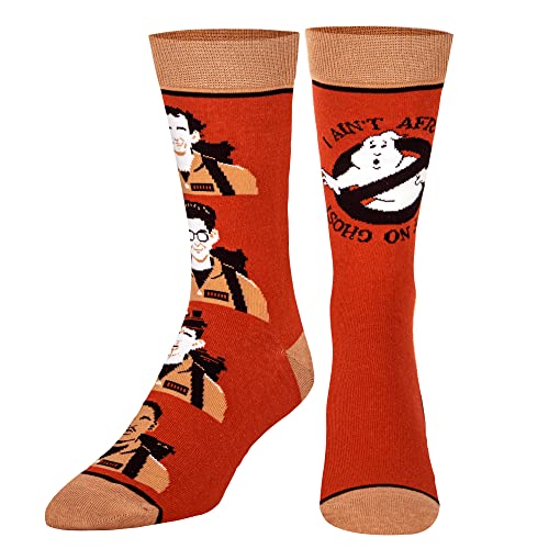 Odd Sox – Ghostbusters No Ghosts Logo Crew Socks – Official Licensed Novelty Unisex Socks – Large Size Comfy Cotton Blend – Fun 80’s Movie Gift - Image 2